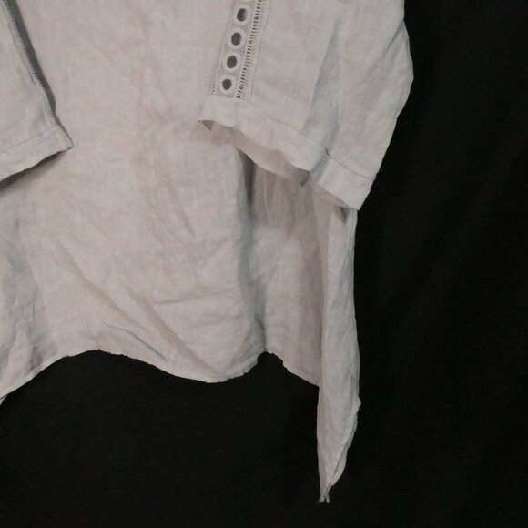 VALENTINA NALDI | 2X | Asymmetrical Tunic Top | Linen | Made In Italy | NWT - Picture 16 of 16
